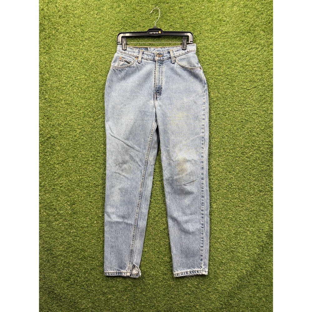 Vintage Levis 912 Jeans Womens 11 Slim Fit Tapered Leg Light Wash Orange Tab 90s